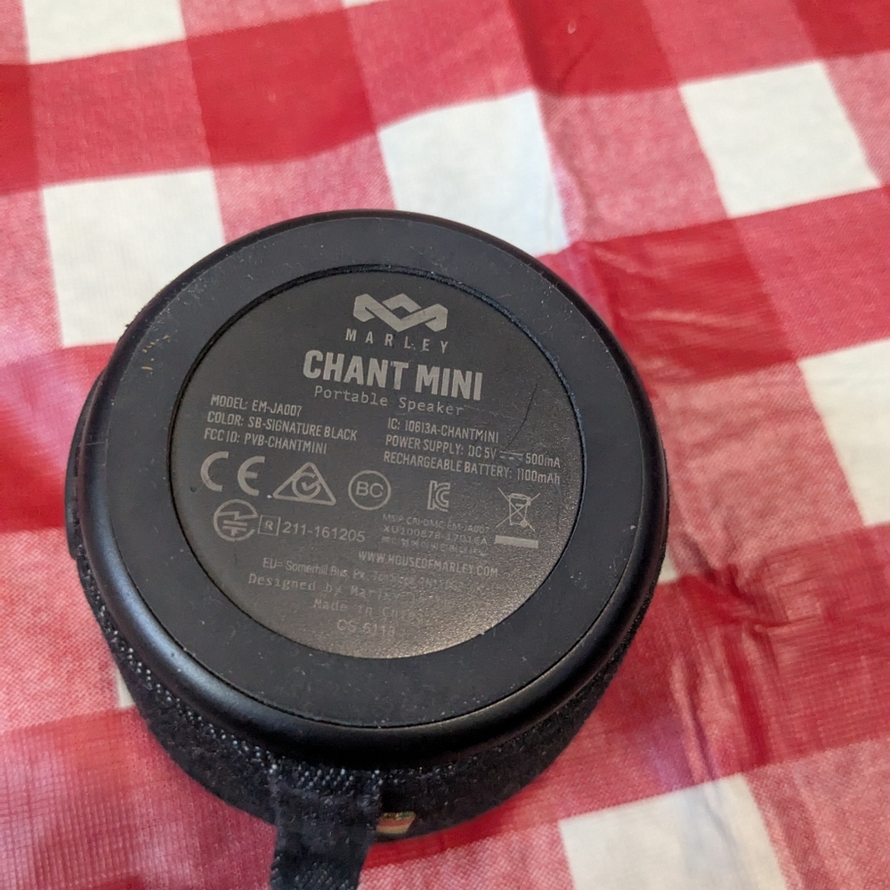 Marley Chant Mini Portable Speaker - Black